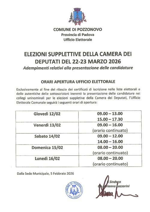 Elezioni suppletive della Camera dei Deputati del 22-23 Marzo 2026