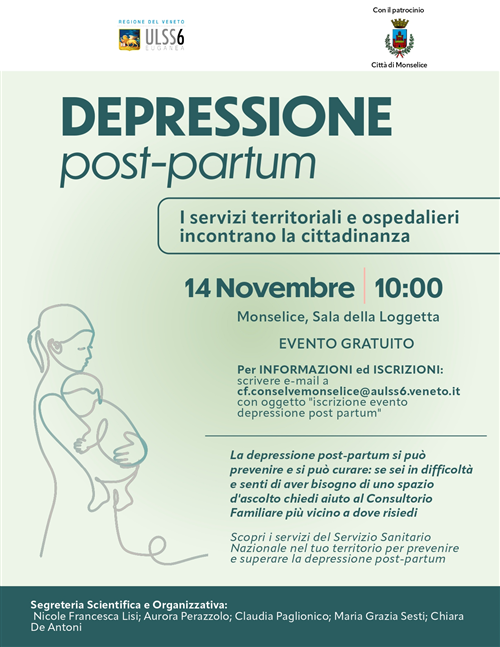 Depressione post-partum: i servizi territoriali ed ospedalieri incontrano la cittadinanza