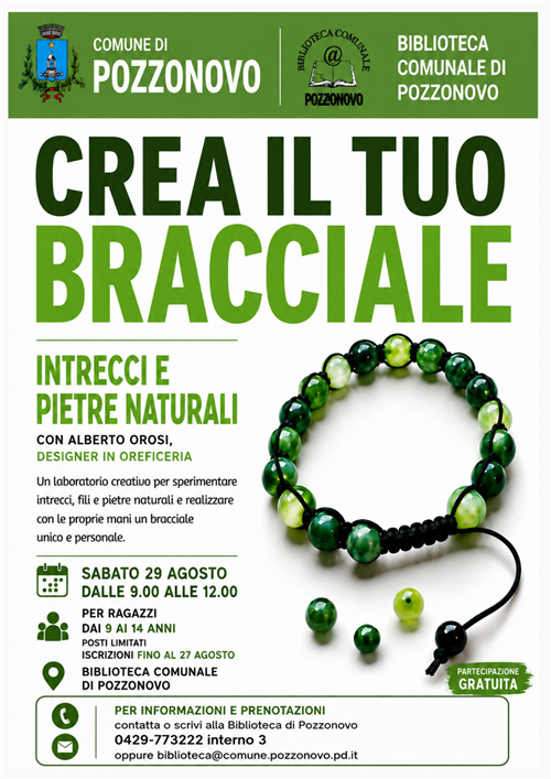 Laboratorio: Crea il tuo bracciale â€“ Intrecci e pietre naturali