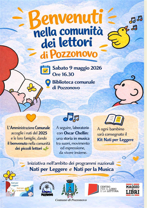 Benvenuti nella comunità dei lettori di Pozzonovo.